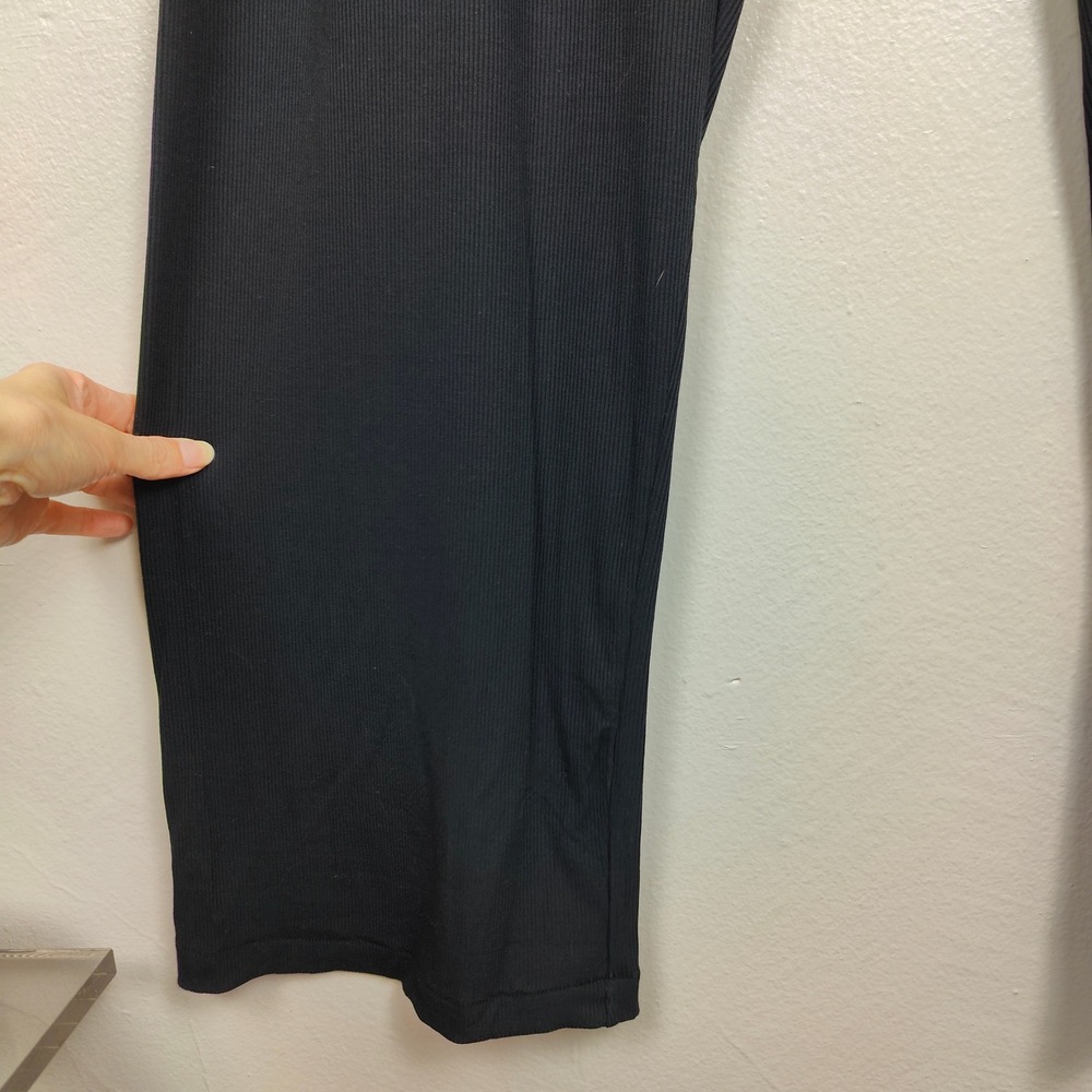SKIMS Black Jersey Knit Wide- Leg Pants - Picture 4 of 9